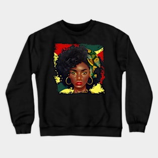 Black Queen History Month Afro American Pride T-Shirt Crewneck Sweatshirt